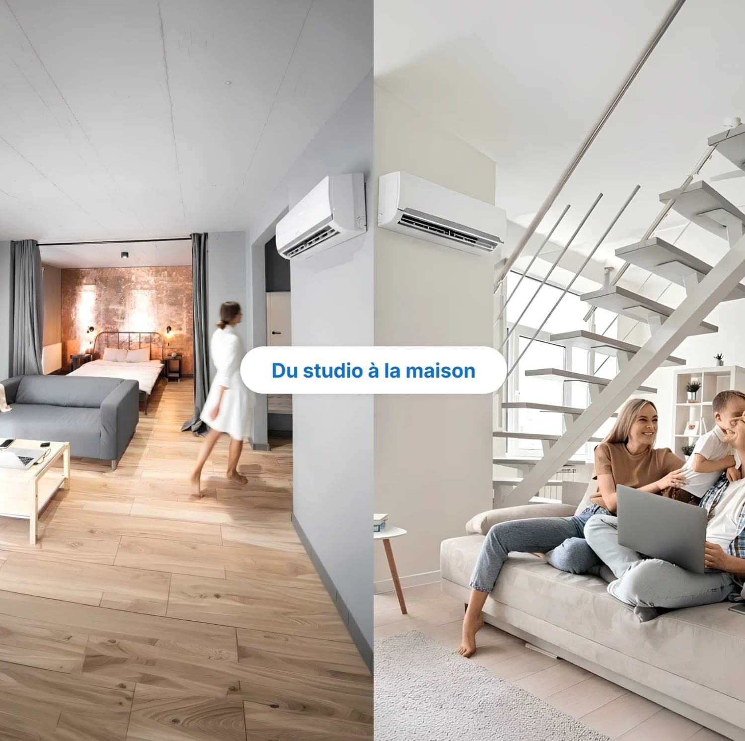 Climatisation Airton adaptée du studio à la grande maison