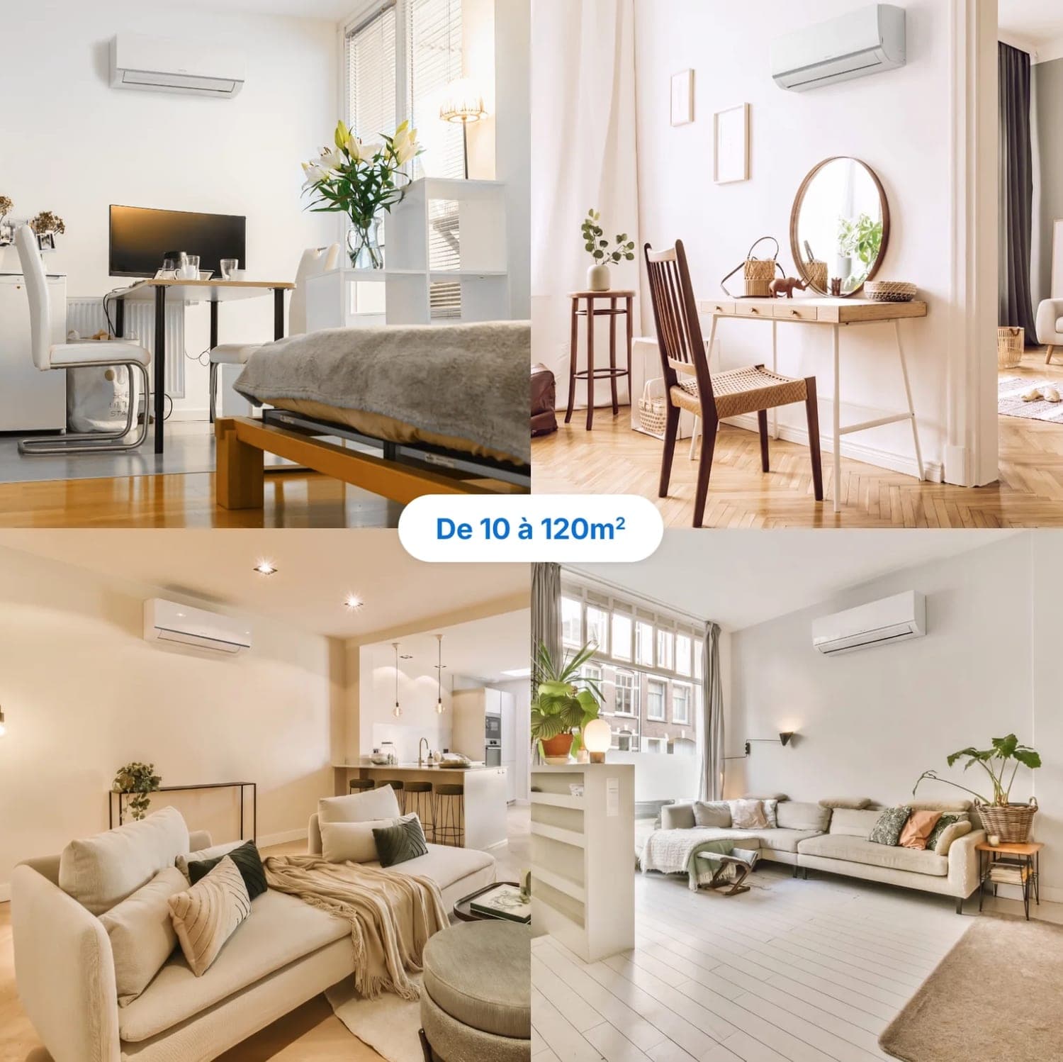 Climatiseur réversible Airton pour des surfaces de 10 à 120 m²